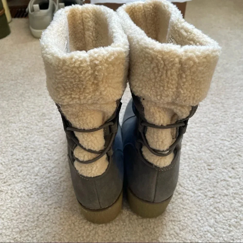 Lands’ End Chalet Mid‎ Calf Suede Leather Boots
